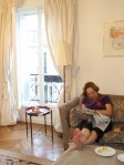 Joanna in apartment, rue Bonaparte