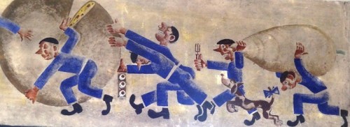 Mural from dining hall at Les Milles